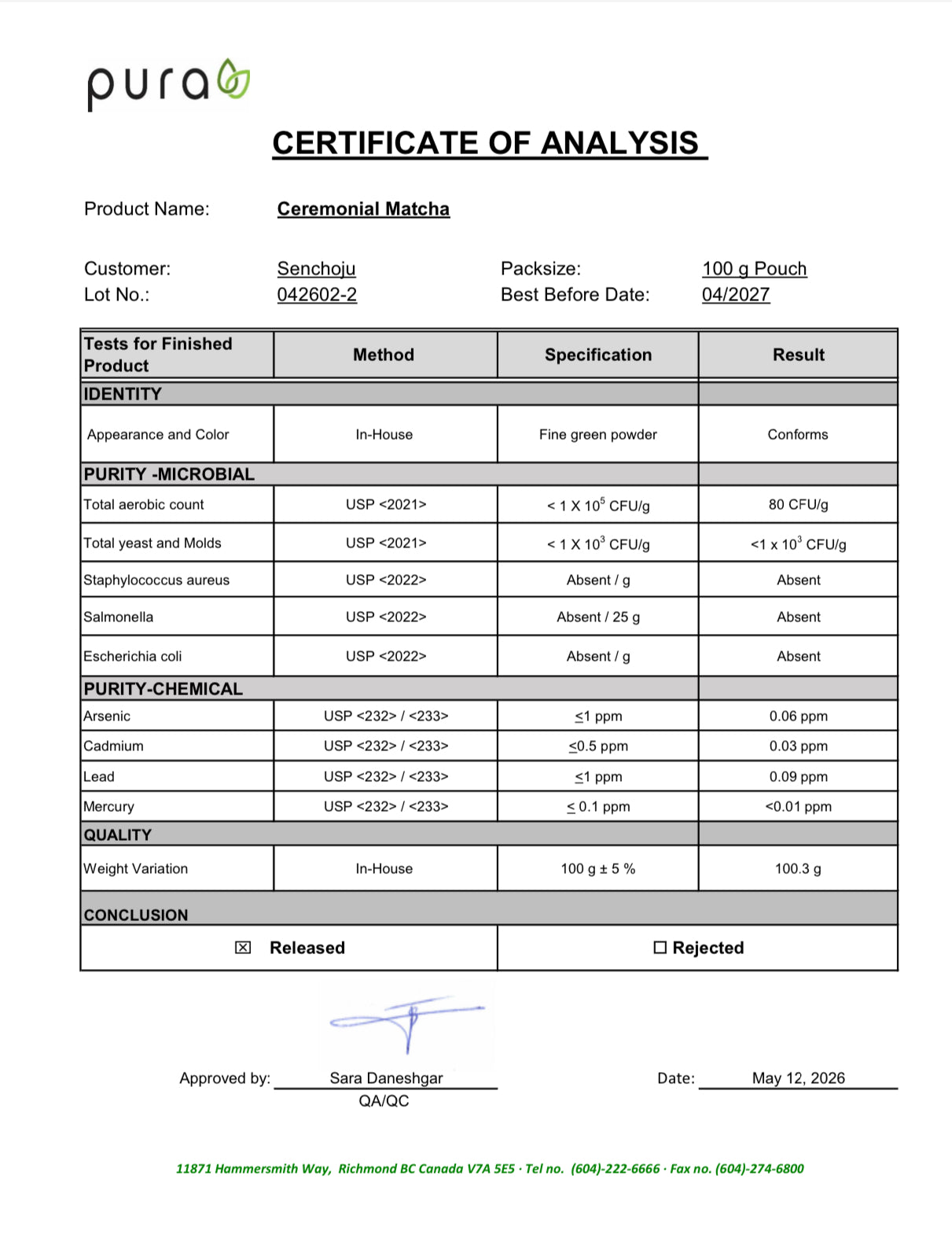 Senchoju Reishi Spore Powder 100g