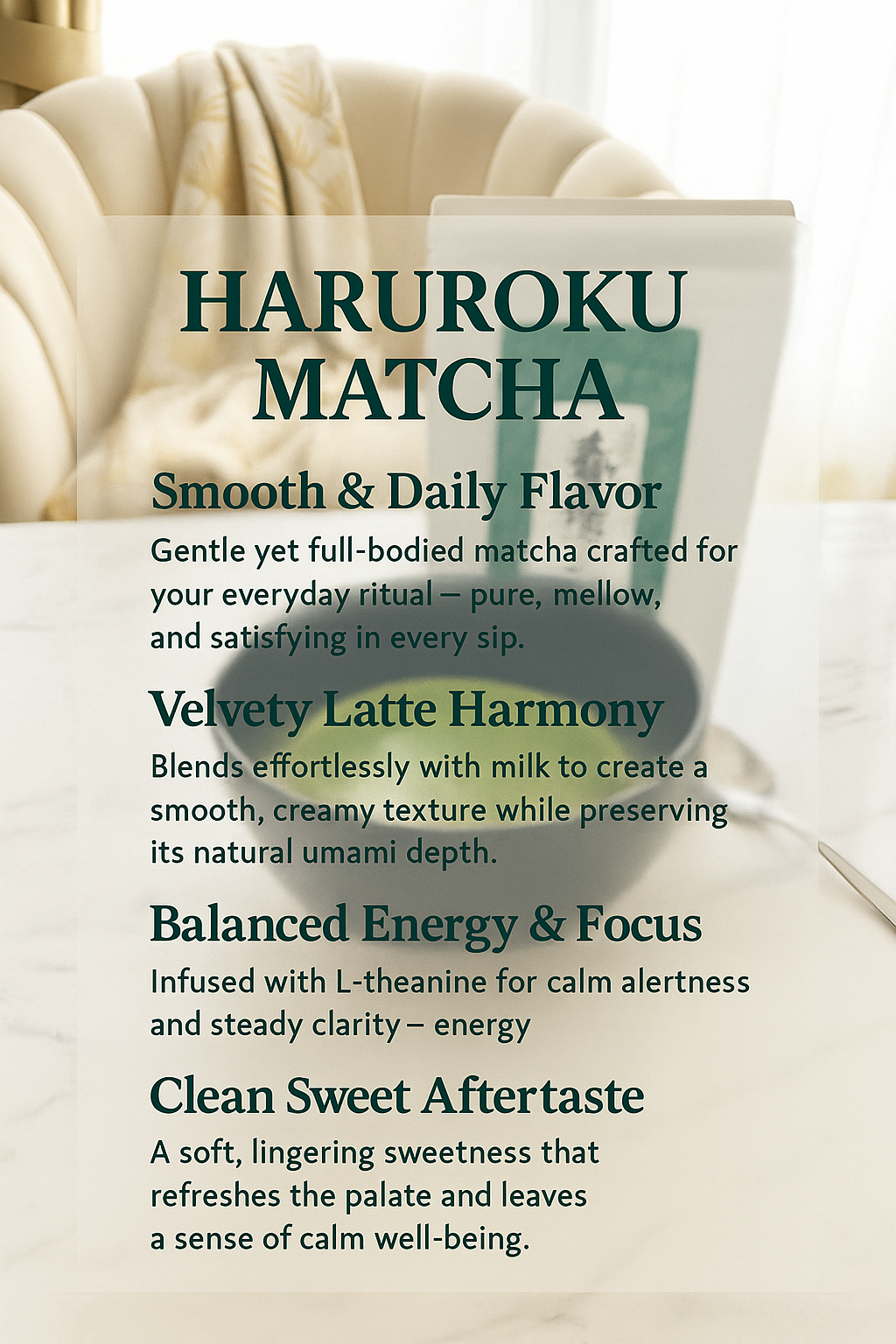 Haruroku Japanese Matcha 100G – For Daily Lattes