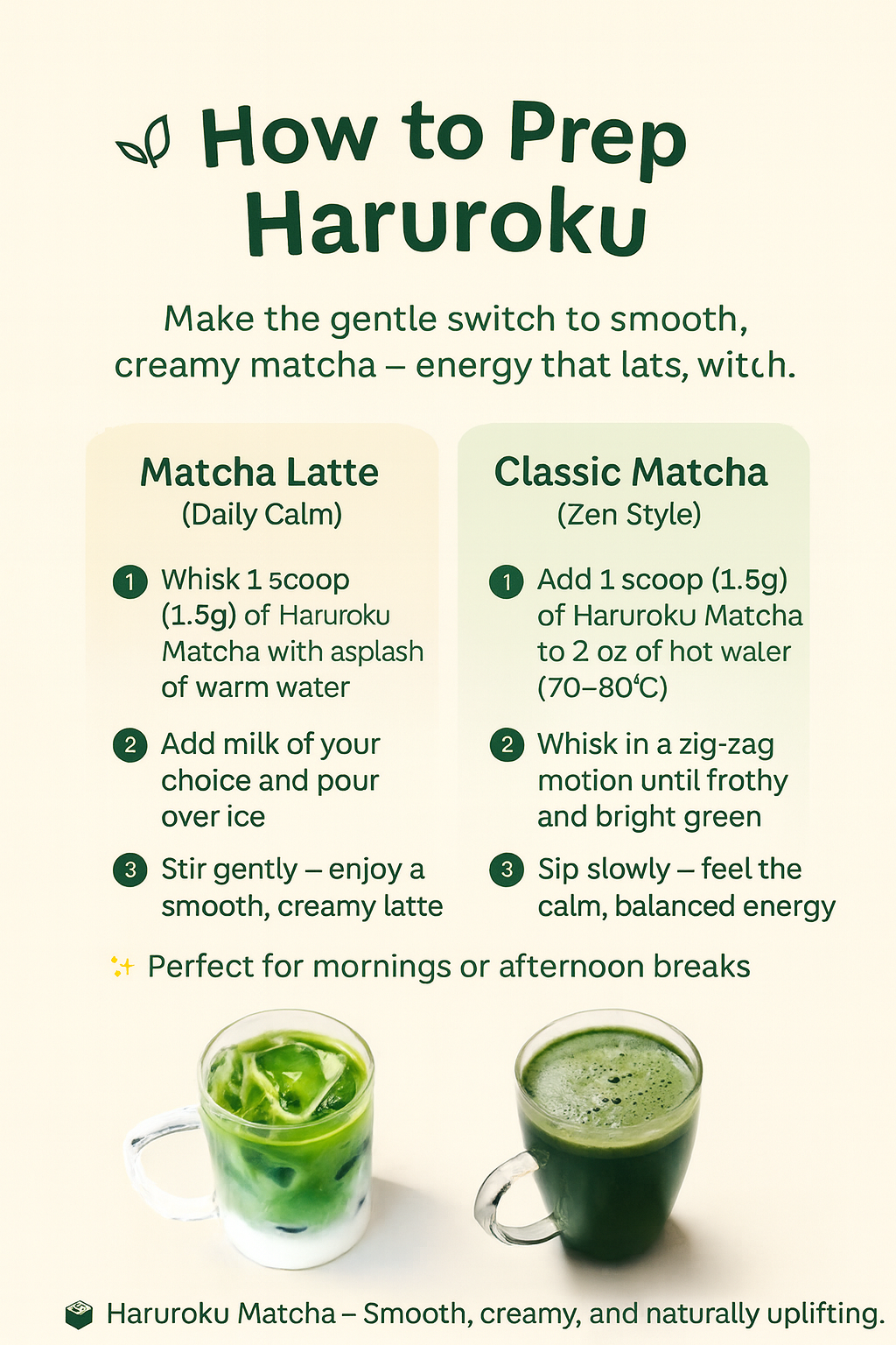 Haruroku Japanese Matcha 50G – For Creamy Lattes & Daily Enjoyment