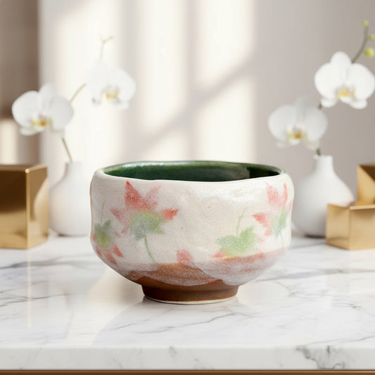 Small Chawan Oribe Momiji – Japanese Matcha Bowl (Mini Size)