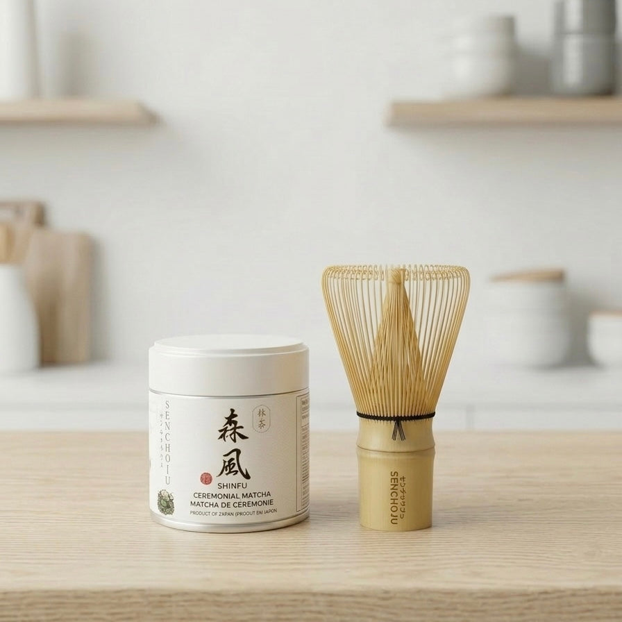 chacha丸 専用ページ Senchoju Matcha Starter Set | Shinfu Ceremonial Matcha + Chasen