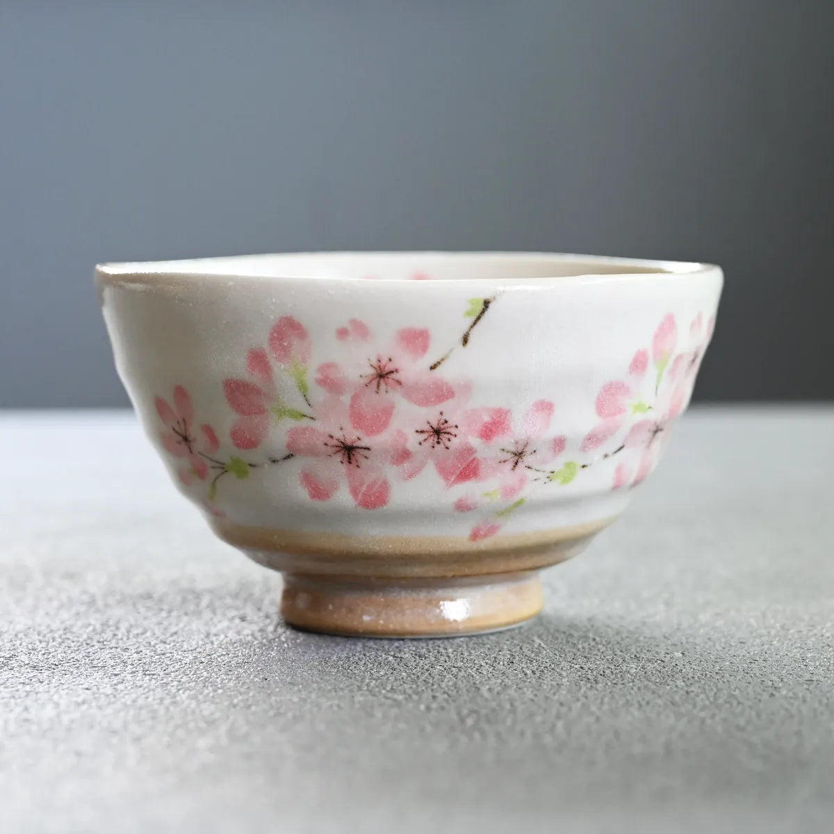 Rikyū Chawan Sakura – Handmade Japanese Matcha Bowl | Cherry Blossom Tea Bowl