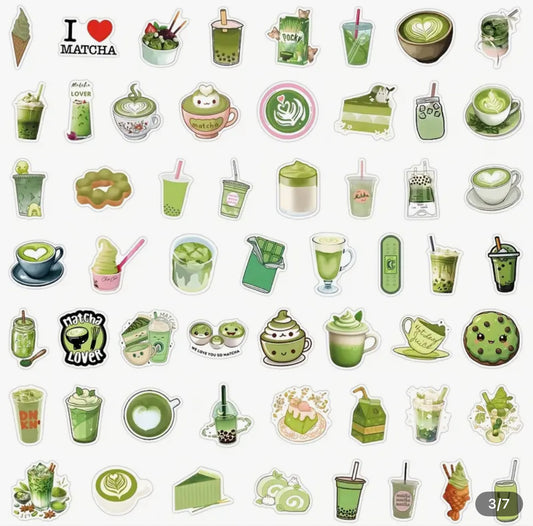Matcha Stickers - 50 pcs