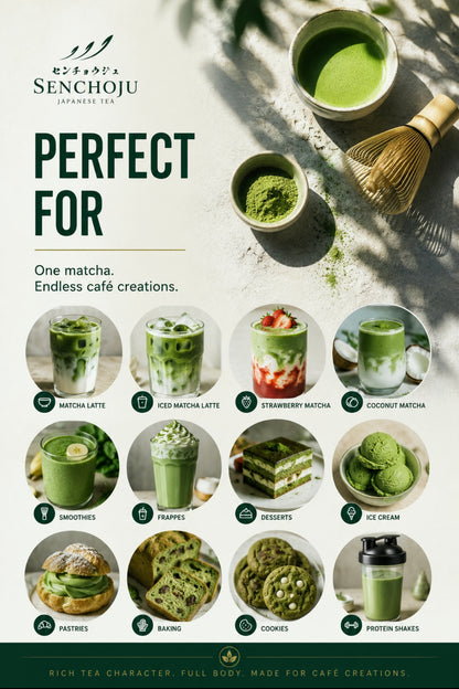 Senchoju Koku Matcha Powder – Japanese Matcha for Lattes & Café Creations (50g)