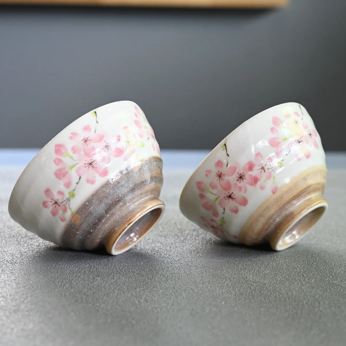 Rikyū Chawan Sakura – Handmade Japanese Matcha Bowl | Cherry Blossom Tea Bowl