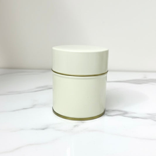 Japanese Matcha Tin Canister – Made in Japan | Airtight Tea Storage for Ceremonial Matcha (Black & Ivory)