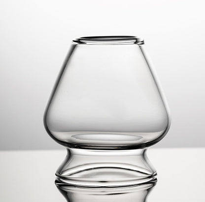 Glass Texture Chawan with Pouring Spout – Japanese Style Matcha Bowl (400 ml)