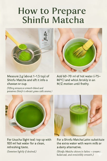 Shinfu Ceremonial Matcha Powder – Japanese Premium Green Tea (100g)