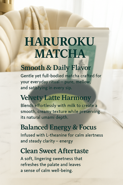 Haruroku Japanese Matcha 50G – For Creamy Lattes & Daily Enjoyment