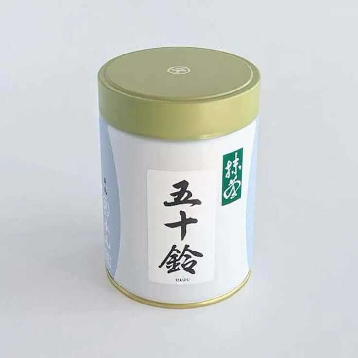 Isuzu 100g can Marukyu Koyamaen ceremonial matcha powder