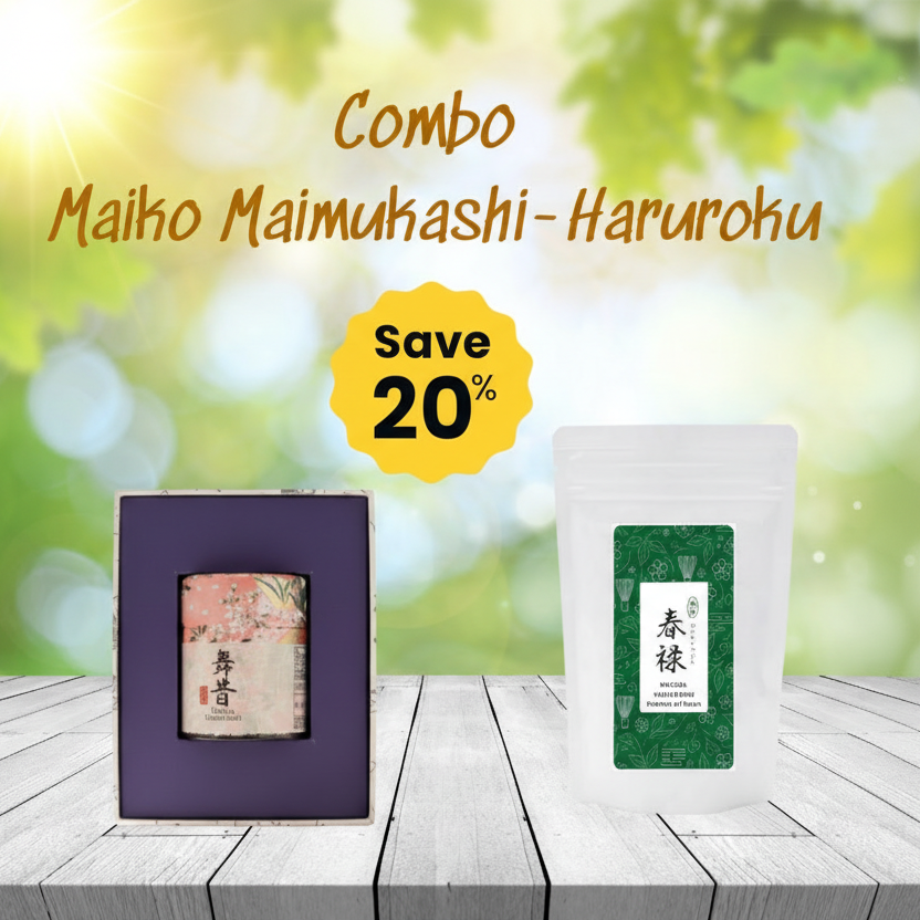Maiko Tea Maimukashi 20g (Blind Box) & Haruroku Matcha 50g Combo – Ceremonial Discovery Matcha Set