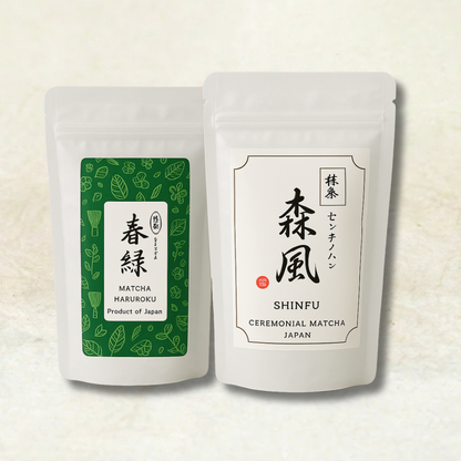 Matcha Set Shinfu Haruroku – Ceremonial Duo 100g (Save 10%)