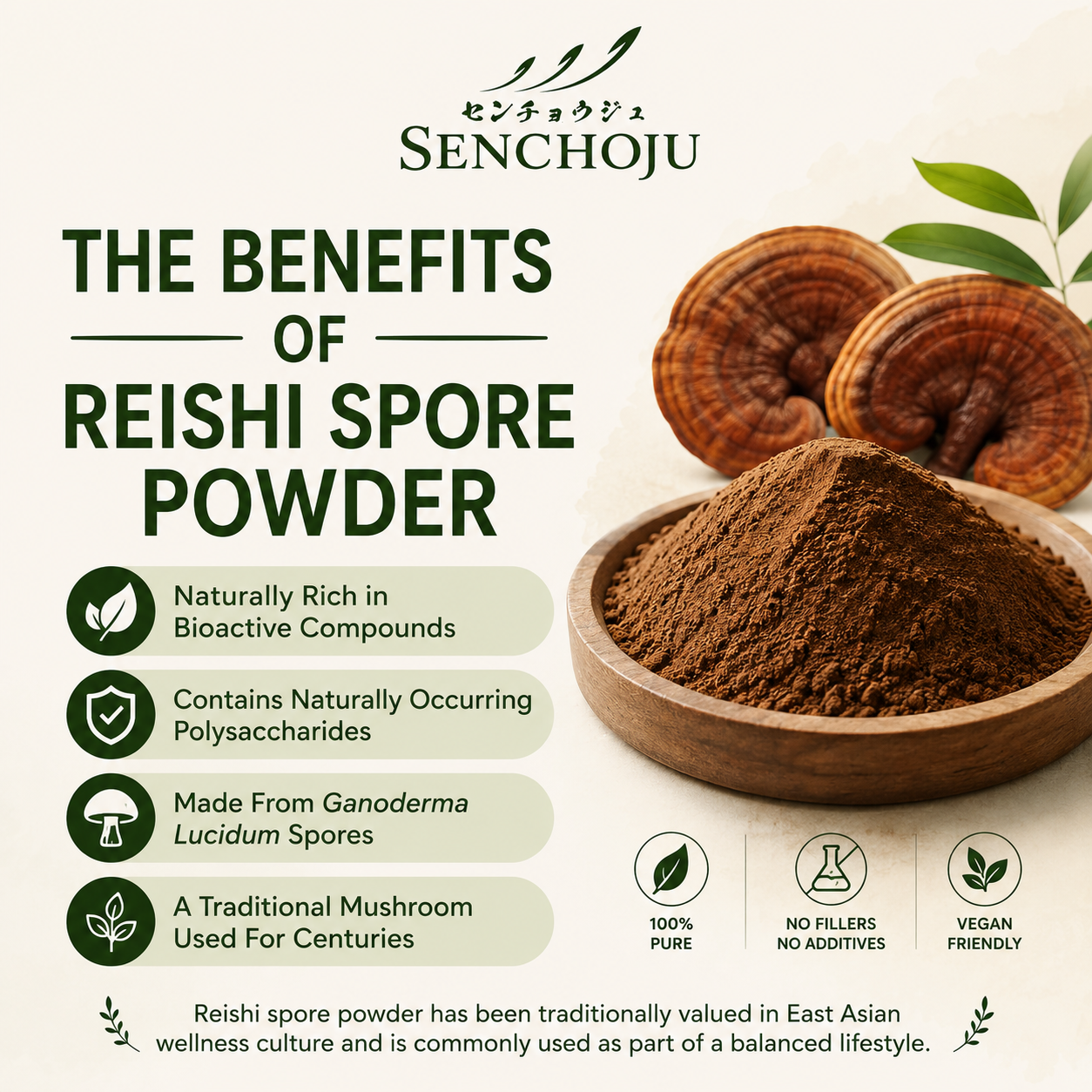 Senchoju Reishi Spore Powder 100g