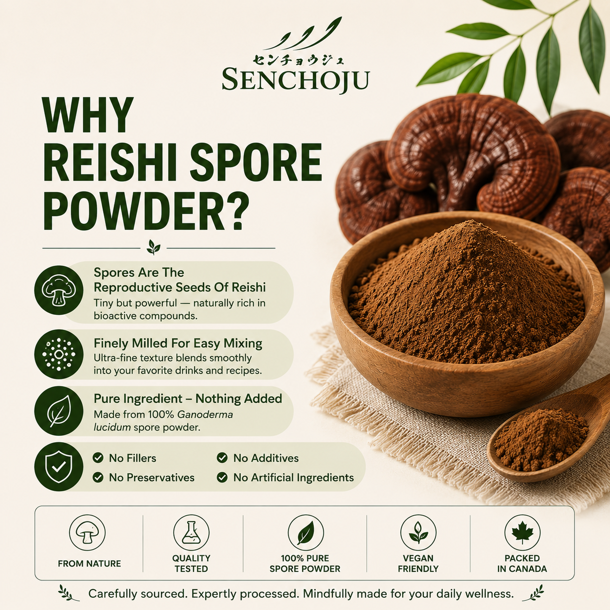 Senchoju Reishi Spore Powder 100g