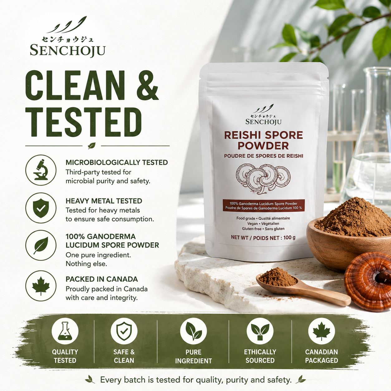 Senchoju Reishi Spore Powder 100g