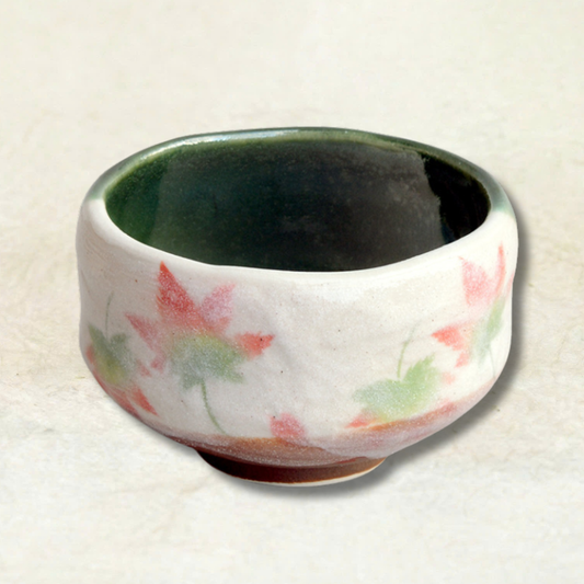 Small Chawan Oribe Momiji – Japanese Matcha Bowl (Mini Size)