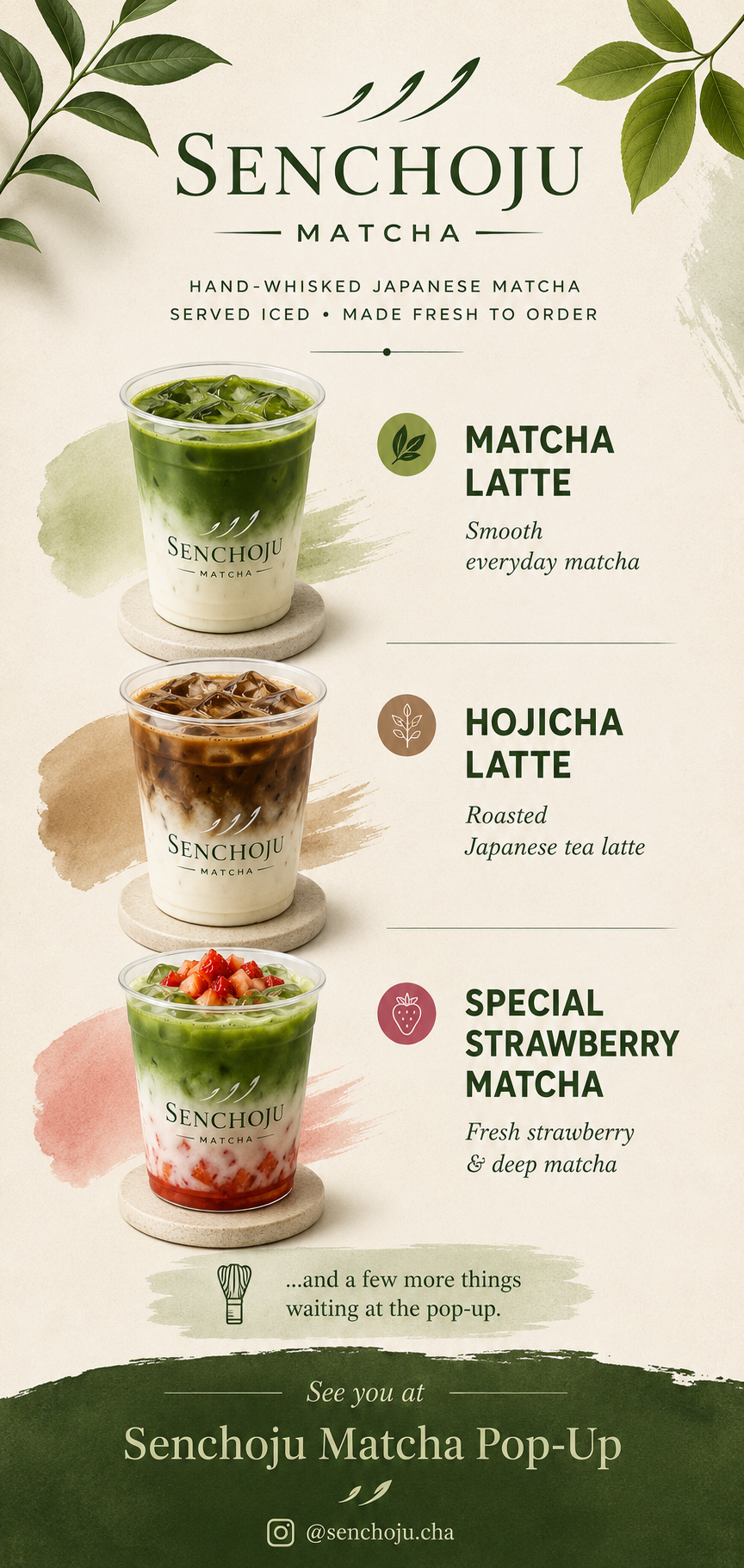 Senchoju Matcha Menu